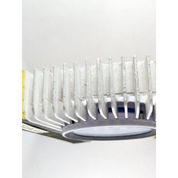 Vintage wooden Accordion Clock, Zupan custom Black and Yellow hand made wall - Picture 8 of 10